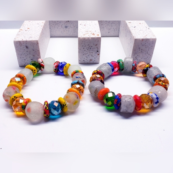 Handmade Beaded African Bracelet, Unisex #4 (2 pieces) - Picture 4 of 5